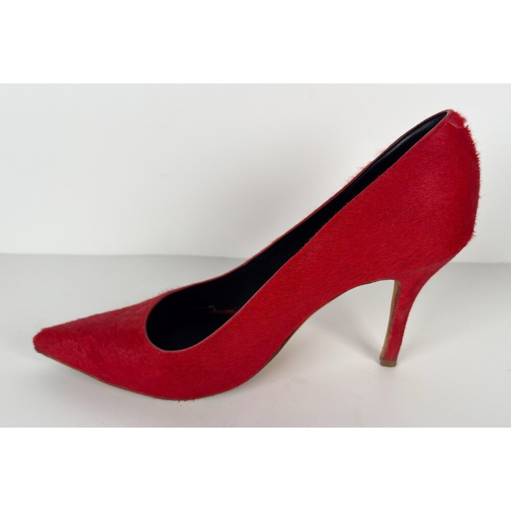 Celine Paris Women's Red Pony Hair Fur Pointed Toe Pumps EU 39.5 US 9.5 $720 - Picture 6 of 13